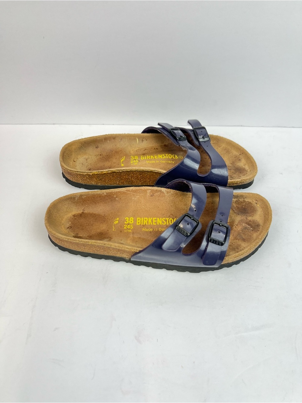 Birkenstock Ibiza Birko-Flor Purple 2 Buckle Sandals  US 7 EU 38 - Picture 2 of 5